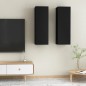 vidaXL Mobili TV Neri 2 pz 30,5x30x90 cm in Truciolato vidaXL Mobili TV Neri 2 pz 30,5x30x90 cm in Truciolato