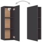 vidaXL Mobili TV Grigi 2 pz 30,5x30x90 cm in Truciolato