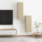 vidaXL Mobili TV Rovere Sonoma 2 pz 30,5x30x90 cm in Truciolato vidaXL Mobili TV Rovere Sonoma 2 pz 30,5x30x90 cm in Truciolato