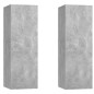 vidaXL Mobili TV Grigio Cemento 2 pz 30,5x30x90 cm in Truciolato vidaXL Mobili TV Grigio Cemento 2 pz 30,5x30x90 cm in Truciolato