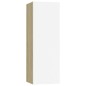 vidaXL Mobile TV Bianco e Rovere Sonoma 30,5x30x90 cm in Truciolato vidaXL Mobile TV Bianco e Rovere Sonoma 30,5x30x90 cm in Truciolato