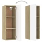 vidaXL Mobile TV Bianco e Rovere Sonoma 30,5x30x90 cm in Truciolato vidaXL Mobile TV Bianco e Rovere Sonoma 30,5x30x90 cm in Truciolato