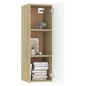vidaXL Mobile TV Bianco e Rovere Sonoma 30,5x30x90 cm in Truciolato vidaXL Mobile TV Bianco e Rovere Sonoma 30,5x30x90 cm in Truciolato