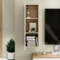 vidaXL Mobile TV Bianco e Rovere Sonoma 30,5x30x90 cm in Truciolato vidaXL Mobile TV Bianco e Rovere Sonoma 30,5x30x90 cm in Truciolato
