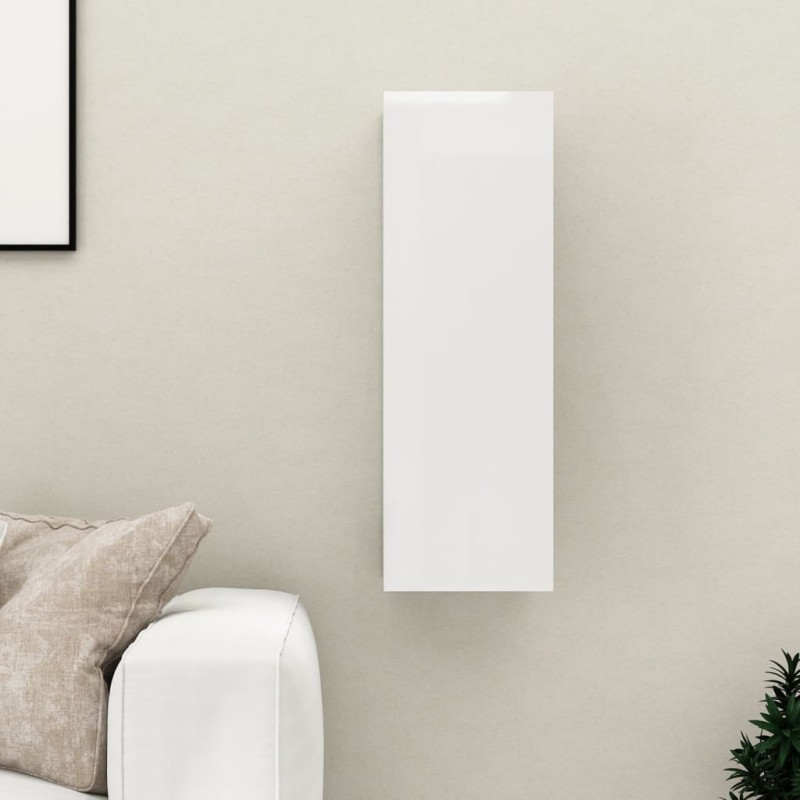 vidaXL Mobile TV Bianco Lucido 30,5x30x90 cm in Truciolato vidaXL Mobile TV Bianco Lucido 30,5x30x90 cm in Truciolato