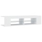 vidaXL Mobile Porta TV con Luci LED Bianco 135x39x30 cm