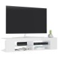 vidaXL Mobile Porta TV con Luci LED Bianco Lucido 135x39x30 cm vidaXL Mobile Porta TV con Luci LED Bianco Lucido 135x39x30 cm