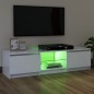 vidaXL Mobile Porta TV con Luci LED Bianco 120x30x35,5 cm vidaXL Mobile Porta TV con Luci LED Bianco 120x30x35,5 cm