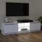 vidaXL Mobile Porta TV con Luci LED Bianco 120x30x35,5 cm vidaXL Mobile Porta TV con Luci LED Bianco 120x30x35,5 cm