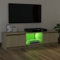 vidaXL Mobile Porta TV con Luci LED Rovere Sonoma 120x30x35,5 cm vidaXL Mobile Porta TV con Luci LED Rovere Sonoma 120x30x35,5 cm