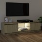 vidaXL Mobile Porta TV con Luci LED Rovere Sonoma 120x30x35,5 cm vidaXL Mobile Porta TV con Luci LED Rovere Sonoma 120x30x35,5 cm