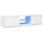 vidaXL Mobile Porta TV con Luci LED Bianco 140x40x35,5 cm vidaXL Mobile Porta TV con Luci LED Bianco 140x40x35,5 cm