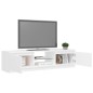 vidaXL Mobile Porta TV con Luci LED Bianco 140x40x35,5 cm vidaXL Mobile Porta TV con Luci LED Bianco 140x40x35,5 cm