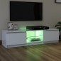 vidaXL Mobile Porta TV con Luci LED Bianco 140x40x35,5 cm vidaXL Mobile Porta TV con Luci LED Bianco 140x40x35,5 cm
