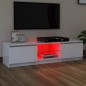 vidaXL Mobile Porta TV con Luci LED Bianco 140x40x35,5 cm vidaXL Mobile Porta TV con Luci LED Bianco 140x40x35,5 cm