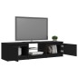 vidaXL Mobile Porta TV con Luci LED Nero 140x40x35,5 cm