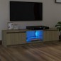 vidaXL Mobile Porta TV con Luci LED Rovere Sonoma 140x40x35,5 cm vidaXL Mobile Porta TV con Luci LED Rovere Sonoma 140x40x35,5 cm