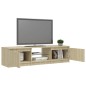 vidaXL Mobile Porta TV con Luci LED Rovere Sonoma 140x40x35,5 cm vidaXL Mobile Porta TV con Luci LED Rovere Sonoma 140x40x35,5 cm
