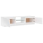 vidaXL Mobile Porta TV con Luci LED Bianco Lucido 140x40x35,5 cm vidaXL Mobile Porta TV con Luci LED Bianco Lucido 140x40x35,5 cm