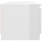 vidaXL Mobile Porta TV con Luci LED Bianco Lucido 140x40x35,5 cm vidaXL Mobile Porta TV con Luci LED Bianco Lucido 140x40x35,5 cm