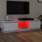 vidaXL Mobile Porta TV con Luci LED Bianco Lucido 140x40x35,5 cm vidaXL Mobile Porta TV con Luci LED Bianco Lucido 140x40x35,5 cm