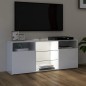 vidaXL Mobile Porta TV con Luci LED Bianco Lucido 120x30x50 cm vidaXL Mobile Porta TV con Luci LED Bianco Lucido 120x30x50 cm