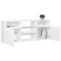 vidaXL Mobile Porta TV con Luci LED Bianco Lucido 120x30x50 cm vidaXL Mobile Porta TV con Luci LED Bianco Lucido 120x30x50 cm