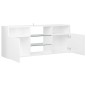 vidaXL Mobile Porta TV con Luci LED Bianco Lucido 120x30x50 cm vidaXL Mobile Porta TV con Luci LED Bianco Lucido 120x30x50 cm