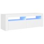 vidaXL Mobile Porta TV con Luci LED Bianco 120x35x40 cm vidaXL Mobile Porta TV con Luci LED Bianco 120x35x40 cm