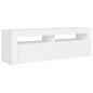 vidaXL Mobile Porta TV con Luci LED Bianco 120x35x40 cm vidaXL Mobile Porta TV con Luci LED Bianco 120x35x40 cm