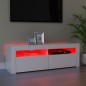 vidaXL Mobile Porta TV con Luci LED Bianco 120x35x40 cm vidaXL Mobile Porta TV con Luci LED Bianco 120x35x40 cm