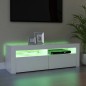 vidaXL Mobile Porta TV con Luci LED Bianco 120x35x40 cm vidaXL Mobile Porta TV con Luci LED Bianco 120x35x40 cm