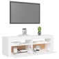 vidaXL Mobile Porta TV con Luci LED Bianco 120x35x40 cm vidaXL Mobile Porta TV con Luci LED Bianco 120x35x40 cm