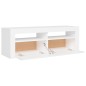 vidaXL Mobile Porta TV con Luci LED Bianco 120x35x40 cm vidaXL Mobile Porta TV con Luci LED Bianco 120x35x40 cm