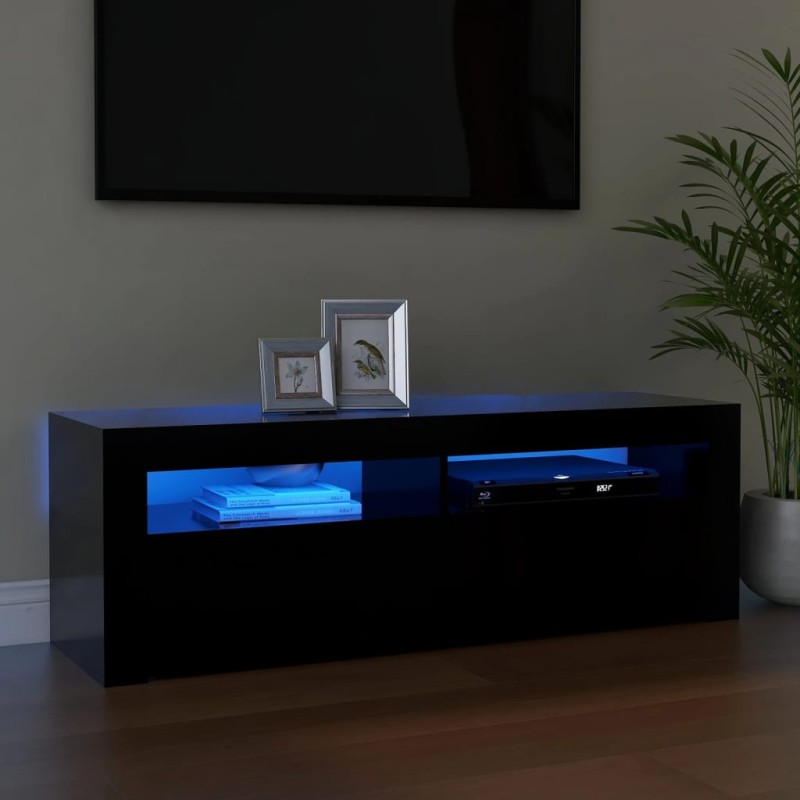 vidaXL Mobile Porta TV con Luci LED Nero 120x35x40 cm vidaXL Mobile Porta TV con Luci LED Nero 120x35x40 cm