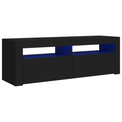 vidaXL Mobile Porta TV con Luci LED Nero 120x35x40 cm