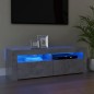 vidaXL Mobile Porta TV con Luci LED Grigio Cemento 120x35x40 cm vidaXL Mobile Porta TV con Luci LED Grigio Cemento 120x35x40 cm