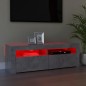 vidaXL Mobile Porta TV con Luci LED Grigio Cemento 120x35x40 cm vidaXL Mobile Porta TV con Luci LED Grigio Cemento 120x35x40 cm