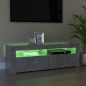 vidaXL Mobile Porta TV con Luci LED Grigio Cemento 120x35x40 cm vidaXL Mobile Porta TV con Luci LED Grigio Cemento 120x35x40 cm