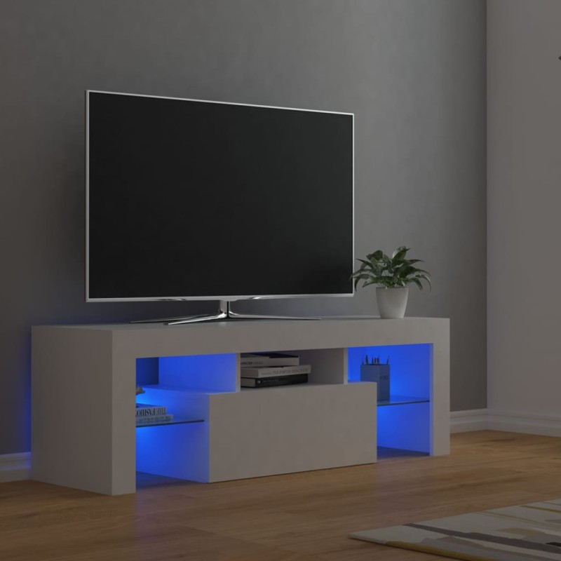 vidaXL Mobile Porta TV con Luci LED Bianco 120x35x40 cm vidaXL Mobile Porta TV con Luci LED Bianco 120x35x40 cm