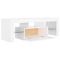 vidaXL Mobile Porta TV con Luci LED Bianco 120x35x40 cm vidaXL Mobile Porta TV con Luci LED Bianco 120x35x40 cm