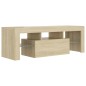 vidaXL Mobile Porta TV con Luci LED Rovere Sonoma 120x35x40 cm