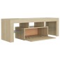 vidaXL Mobile Porta TV con Luci LED Rovere Sonoma 120x35x40 cm