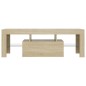 vidaXL Mobile Porta TV con Luci LED Rovere Sonoma 120x35x40 cm