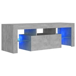 vidaXL Mobile Porta TV con Luci LED Grigio Cemento 120x35x40 cm