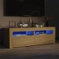 vidaXL Mobile Porta TV con Luci LED Rovere Sonoma 120x35x40 cm