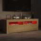 vidaXL Mobile Porta TV con Luci LED Rovere Sonoma 120x35x40 cm