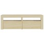 vidaXL Mobile Porta TV con Luci LED Rovere Sonoma 120x35x40 cm