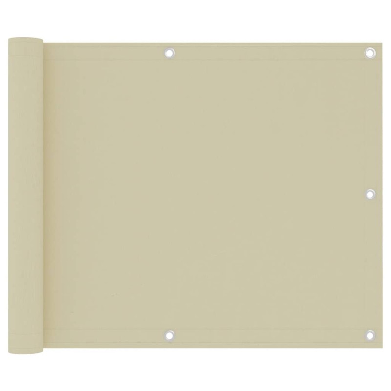 Paravento da Balcone Crema 75x500 cm Tessuto Oxford Paravento da Balcone Crema 75x500 cm Tessuto Oxford