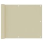 Paravento da Balcone Crema 75x500 cm Tessuto Oxford Paravento da Balcone Crema 75x500 cm Tessuto Oxford
